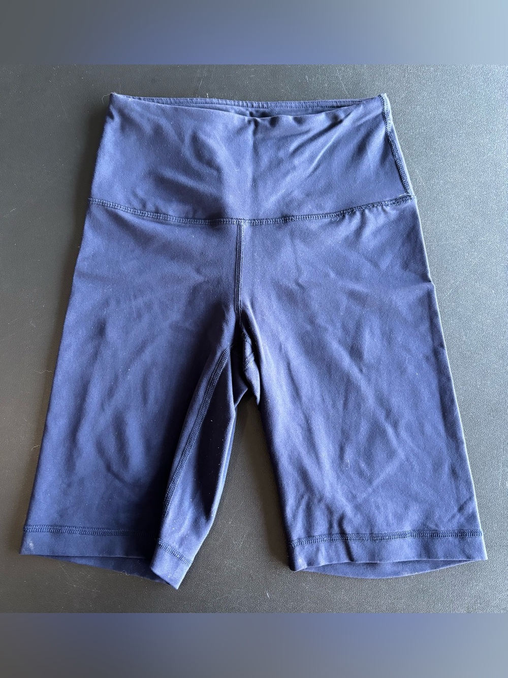 90 Degree By Reflex Navy High-Waist Bike Shorts